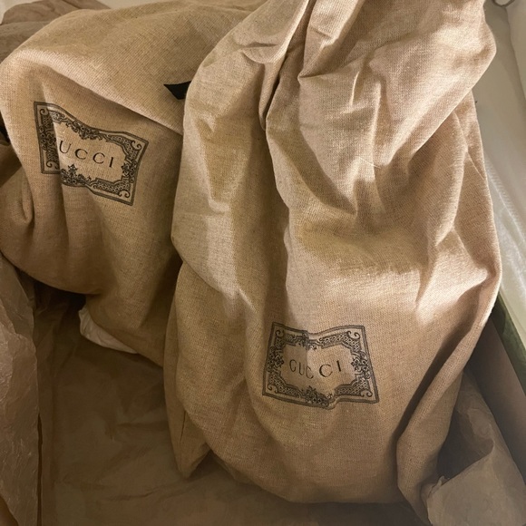 GUCCI
Canvas GG Monogram Angelina
Platform Slide Sandals 
Size 39 Beige
Ruggine - Picture 5 of 11